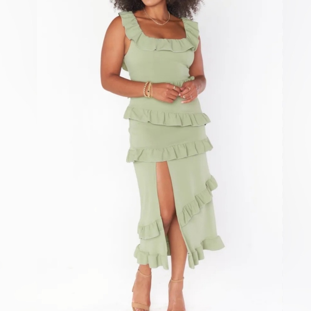 Show me your MUMU Greta Dress - Moss